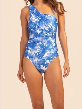 Trina Turk Women's Standard
Basque Asymmetrical One-Piece Swimsuit